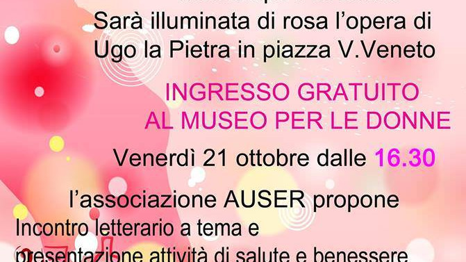 Volantino Ottobre Rosa, Manifestazioni al MMAB per la prevenzione del tumore al seno