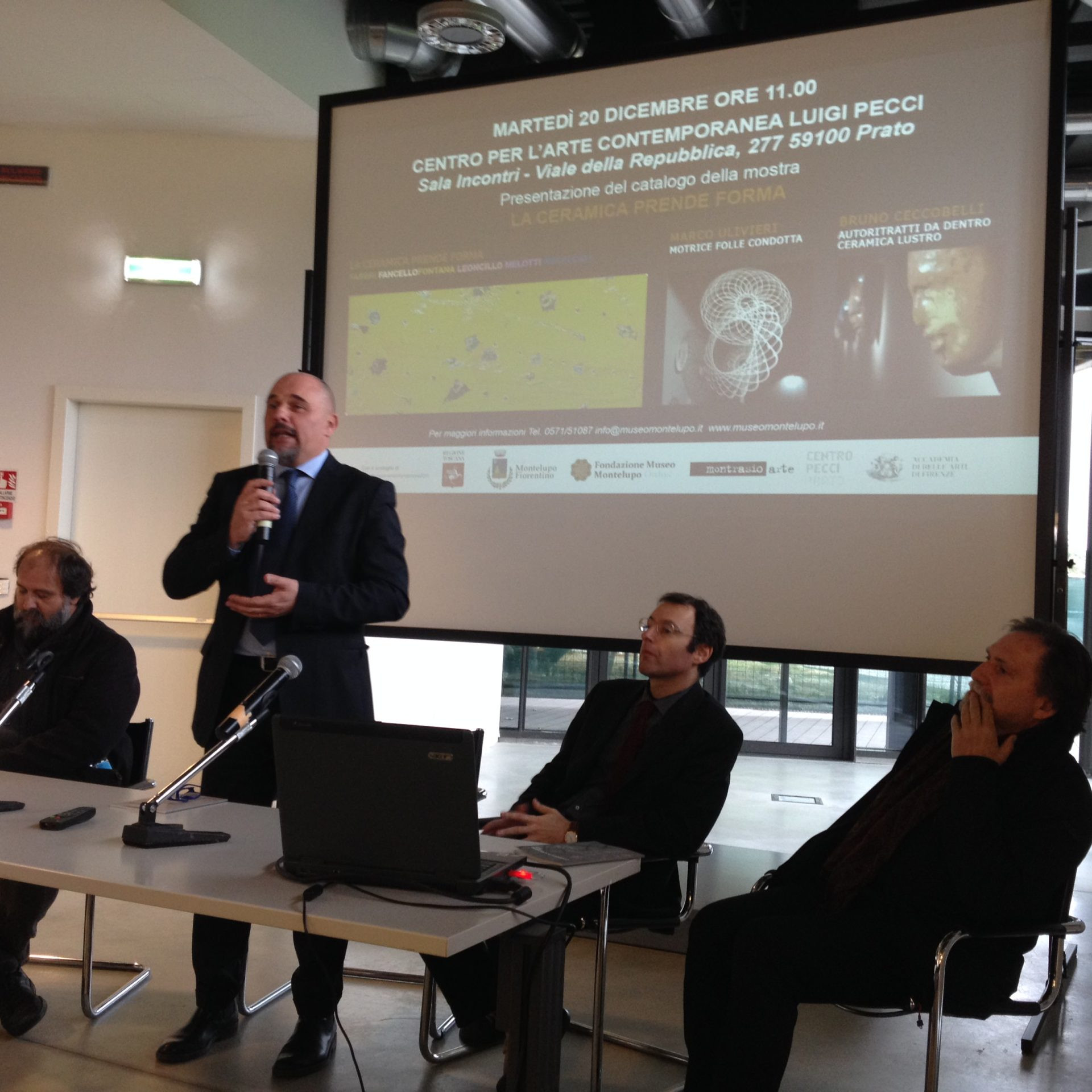 Presentazione catalogo La ceramica prene forma, Sindaco di Montelupo Paolo Masetti