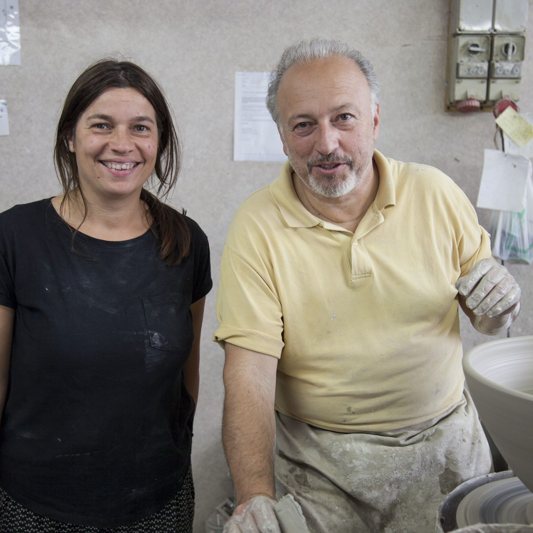 Chiara Camoni e Andrea Bagni di ceramiche Artistiche Giglio collaborano al progetto Materia Montelupo 2017