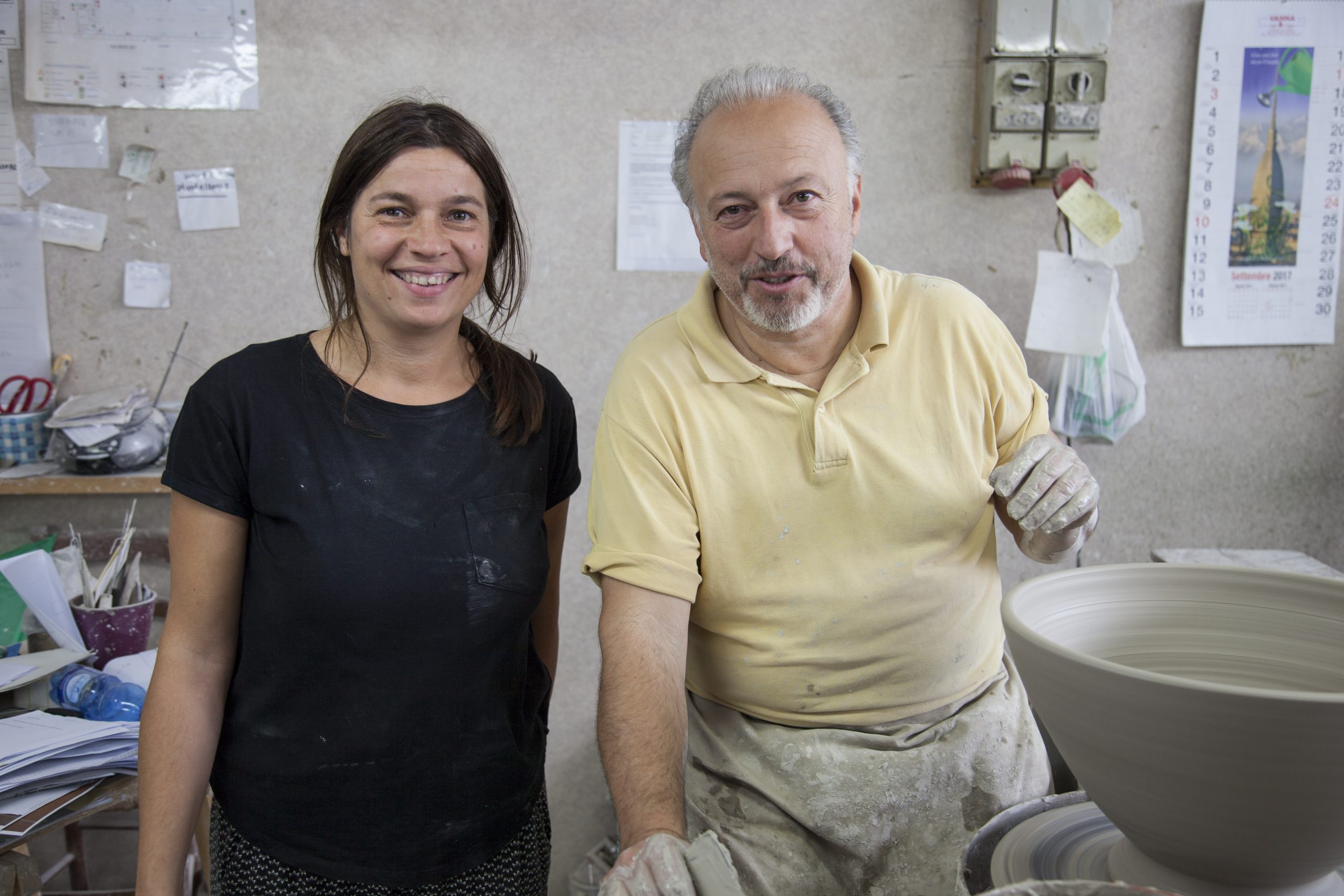 Chiara Camoni e Andrea Bagni di ceramiche Artistiche Giglio collaborano al progetto Materia Montelupo 2017