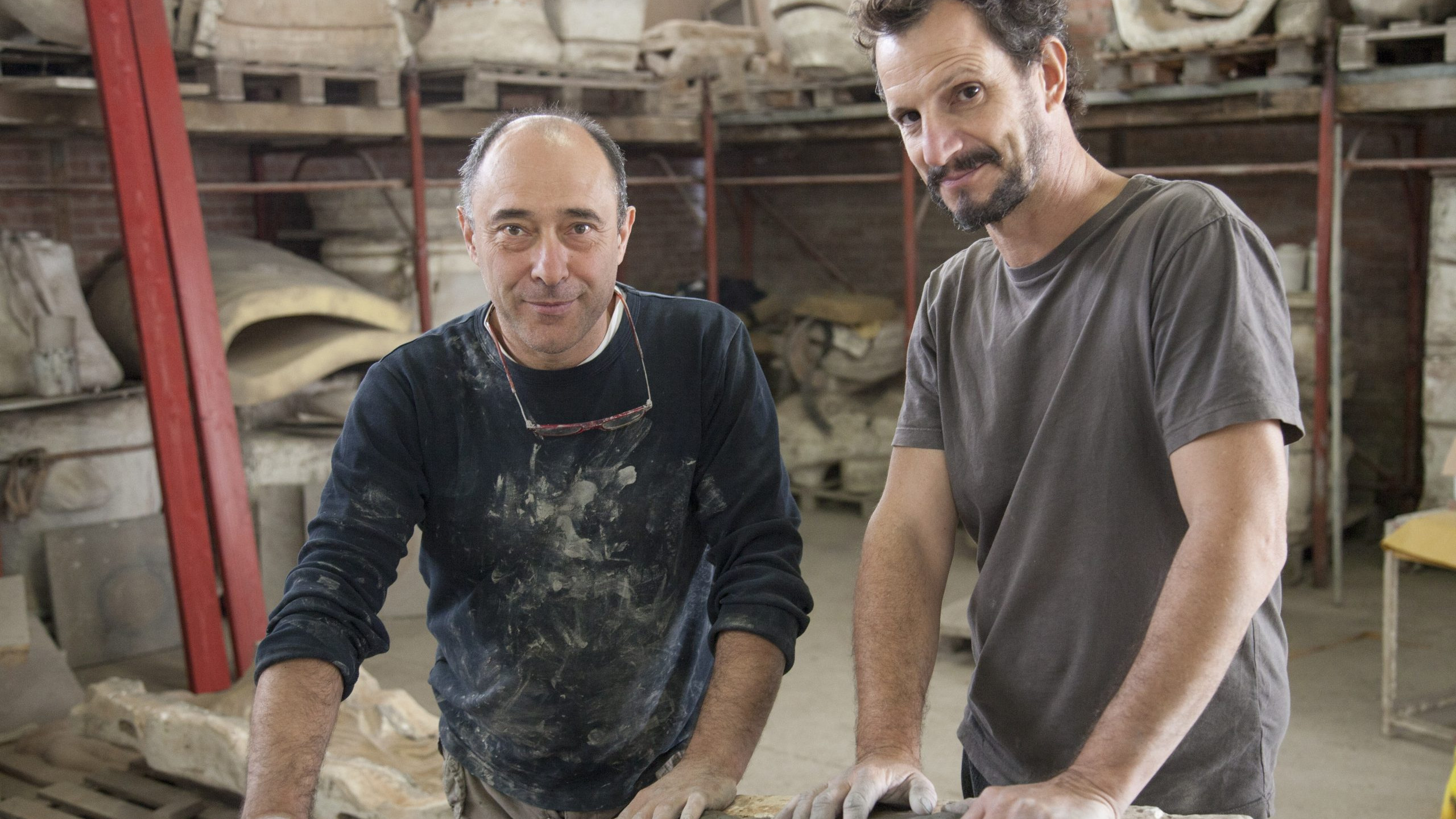 Salvatore Mirenda de La Galleria Nuove Forme D'Arte e Maddalena Casadei collaborano al progetto Materia Montelupo 2017