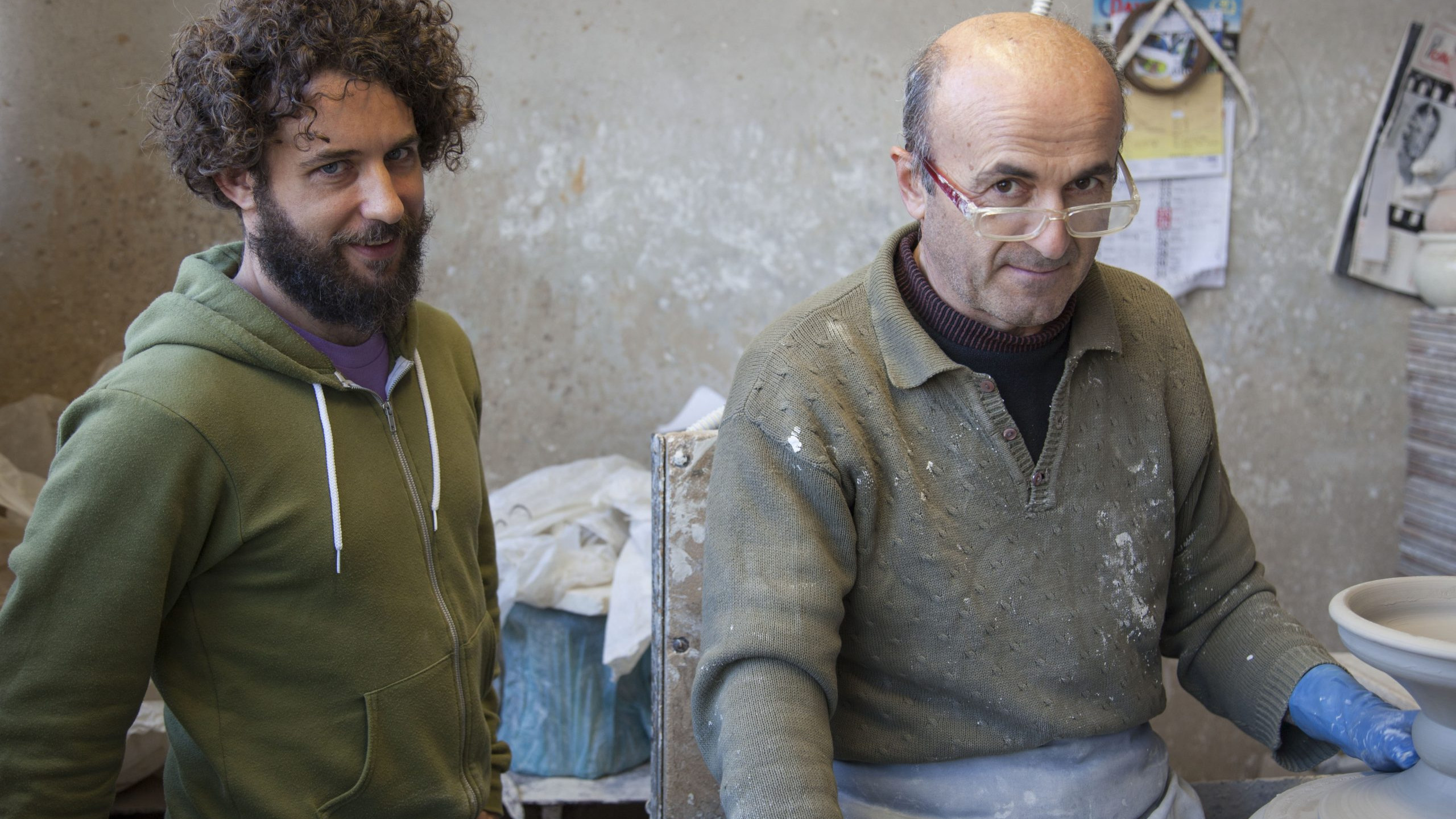 Nicola Toffolini e Riccardo Rinaldi de Terrecotte Corradini e Rinaldi collaborano al progetto Materia Montelupo 2017